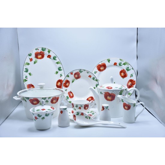 Dinner Set 72 pcs flower print